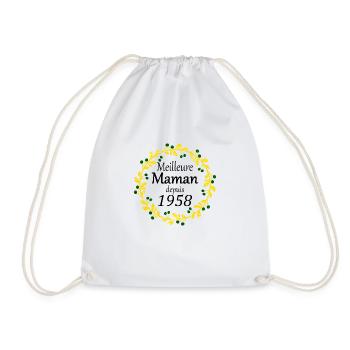 Meilleure Maman depuis 1958 - Sac de sport léger - blanc - Devant