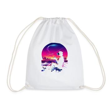 VR Skyline: Futuristic Gaming - Drawstring Bag - white - Front