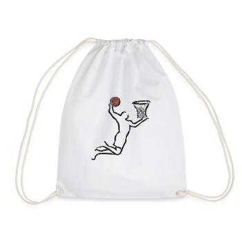 Basket ball player - Drawstring Bag - white - Front