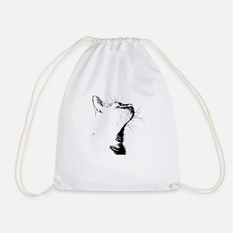 chat, motif de chat, mignon, cadeau, idées cadeaux - Sac de sport léger - blanc