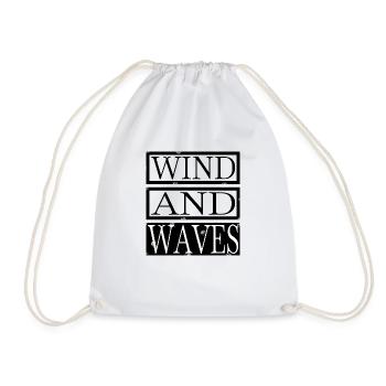 Geek Gift Wind and Waves Windsurfing Lessons - Drawstring Bag - white - Front
