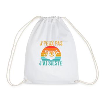 J'peux pas j'ai sieste - Sac de sport léger - blanc - Devant
