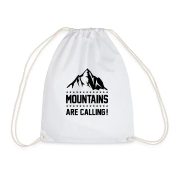 Berge Mountains - Drawstring Bag - white - Front