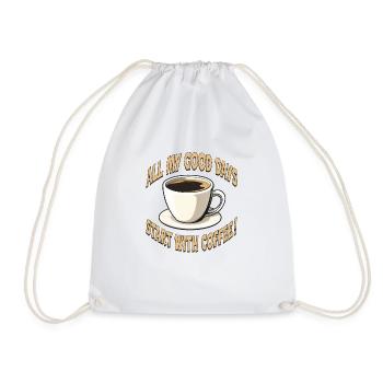 Tous mes bons jours commencent par le café ! - Sac de sport léger - blanc - Devant