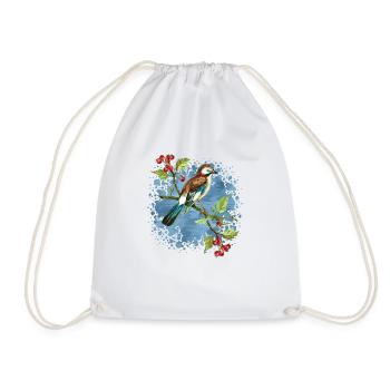 Colorful bird - Drawstring Bag - white - Front