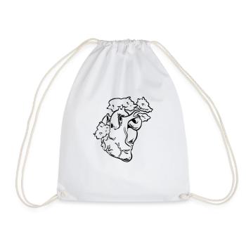 Cœur pour la nature - Sac de sport léger - blanc - Devant