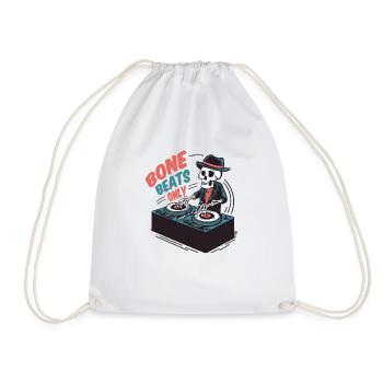 Bone beats only - Drawstring Bag - white - Front