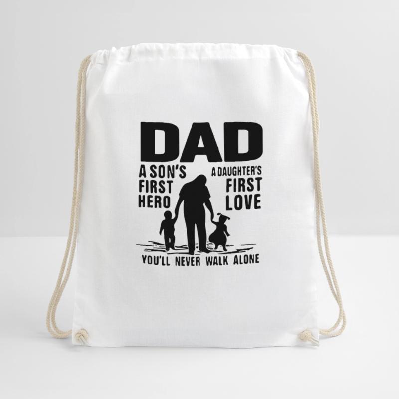 Papa, der erste Held eines Sohnes, die erste Liebe einer Tochter Turnbeutel