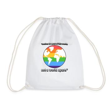 Autism Quote T-Shirt - Drawstring Bag - white - Front