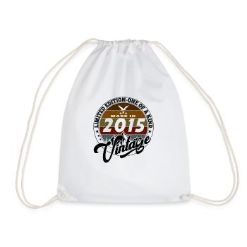 Eleganter Vintage: 2015 Retro Geschenk 2015 2025 - Turnbeutel - Weiß - Vorne