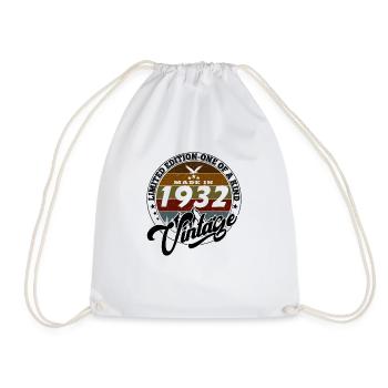 Elegant Vintage: 1932 Retro Gift 1932 2025 - Drawstring Bag - white - Front