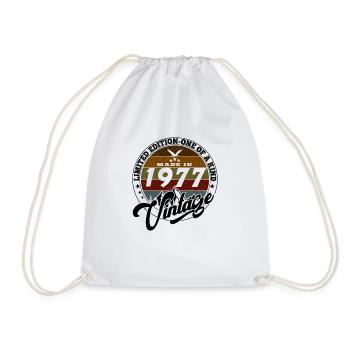 Eleganter Vintage: 1977 Retro Geschenk 1977 2025 - Turnbeutel - Weiß - Vorne