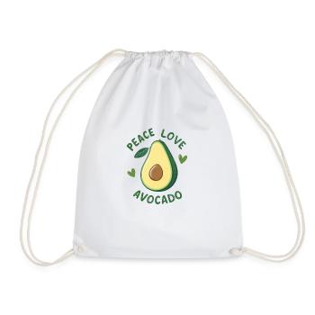 Frieden, Liebe und Avocado - Turnbeutel - Weiß - Vorne