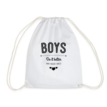 Boys do it better - Turnbeutel - Weiß - Vorne