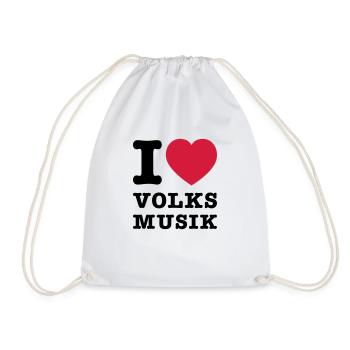 I Love Volksmusik 2 - Turnbeutel - Weiß - Vorne