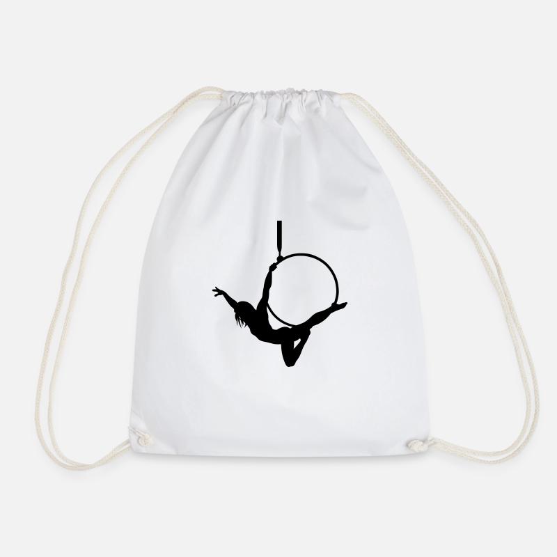 Aerial Hoop - Drawstring Bag - white
