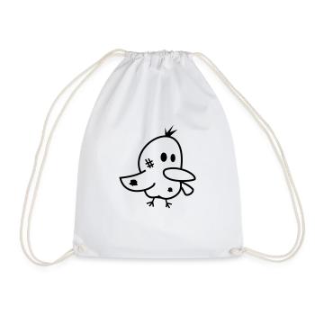 Little bird sparrow - Drawstring Bag - white - Front