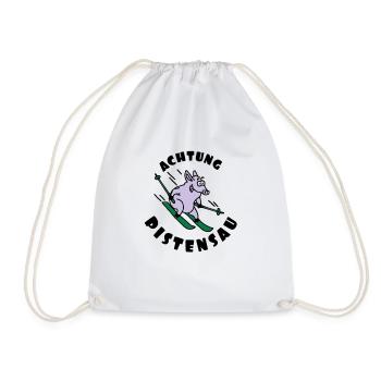 pistensau_02_e_3c - Drawstring Bag - white - Front