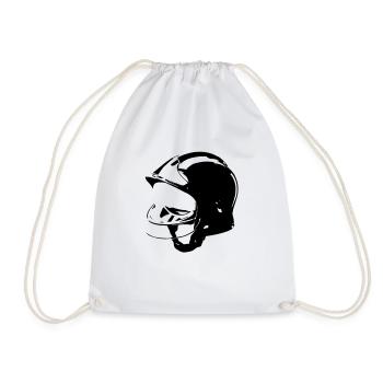 firefighter helmet f1 - Drawstring Bag - white - Front