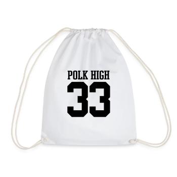 Polk High 33 - Drawstring Bag - white - Front