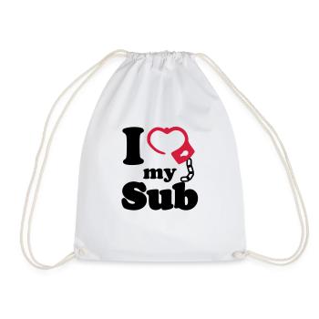 I Love my Sub - Drawstring Bag - white - Front