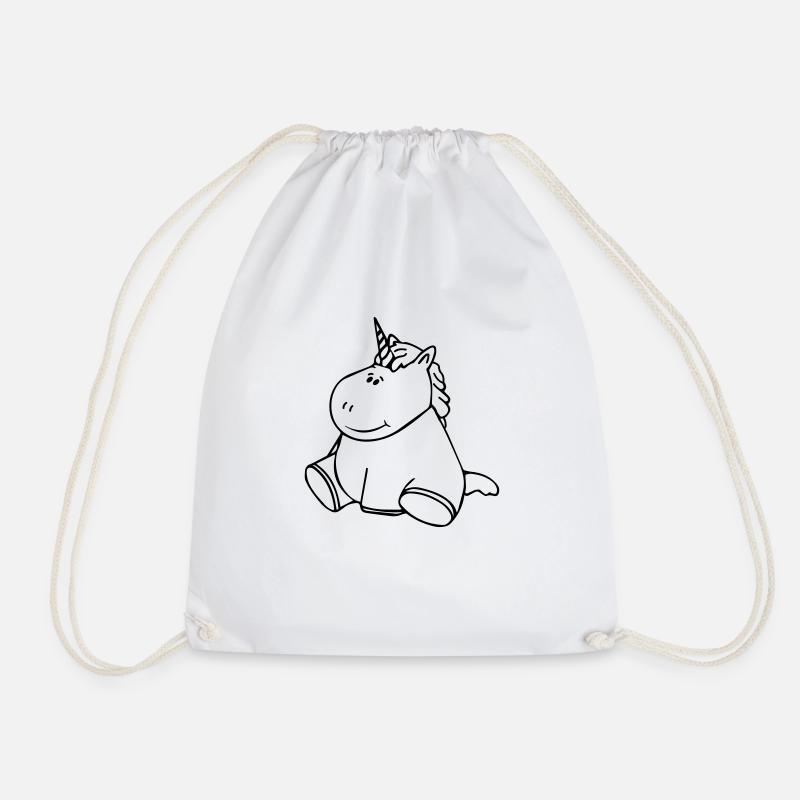 unicorn - Drawstring Bag - white