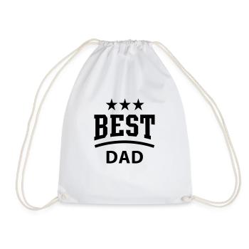 BEST DAD 3 Star - Turnbeutel - Weiß - Vorne