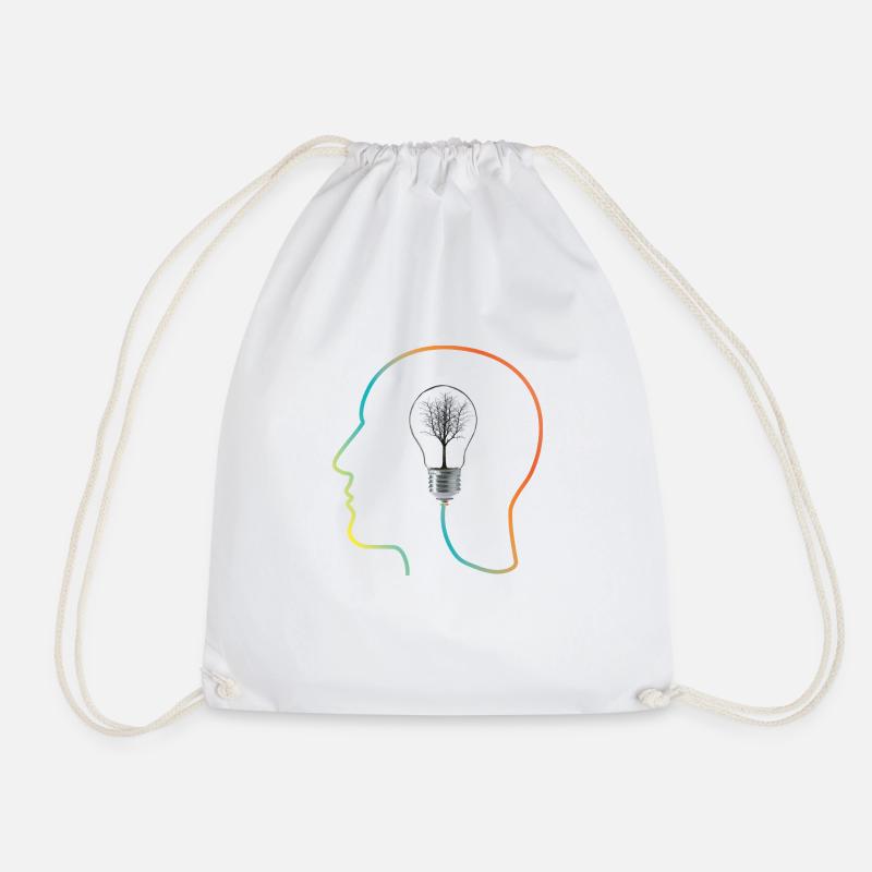 genius - Drawstring Bag - white
