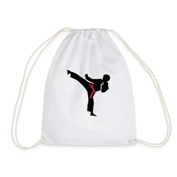 Karate - Drawstring Bag - white - Front