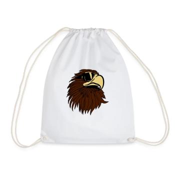 Aigle de cool lunettes de soleil tête Eagle - Sac de sport léger - blanc - Devant