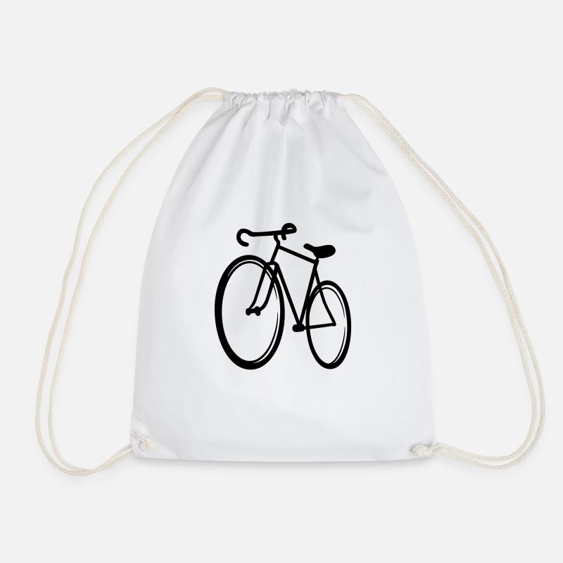 bicycle - Drawstring Bag - white