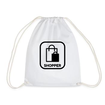 Shopping / Shoppeur / Magasin / Boutique - Sac de sport léger - blanc - Devant