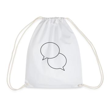 bubbles design - Drawstring Bag - white - Front