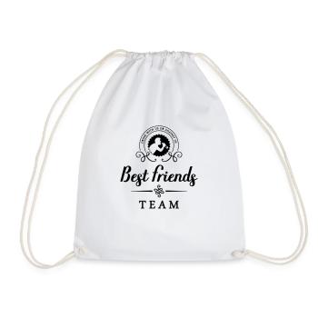 best friends team drink - Turnbeutel - Weiß - Vorne