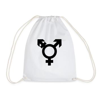 Transgender Zeichen- LGBT - Homosexuell - Gay - Turnbeutel - Weiß - Vorne