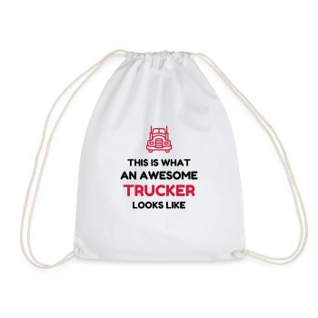 Routier / Chauffeur Poids-lourd / Camion / - Sac de sport léger - blanc - Devant