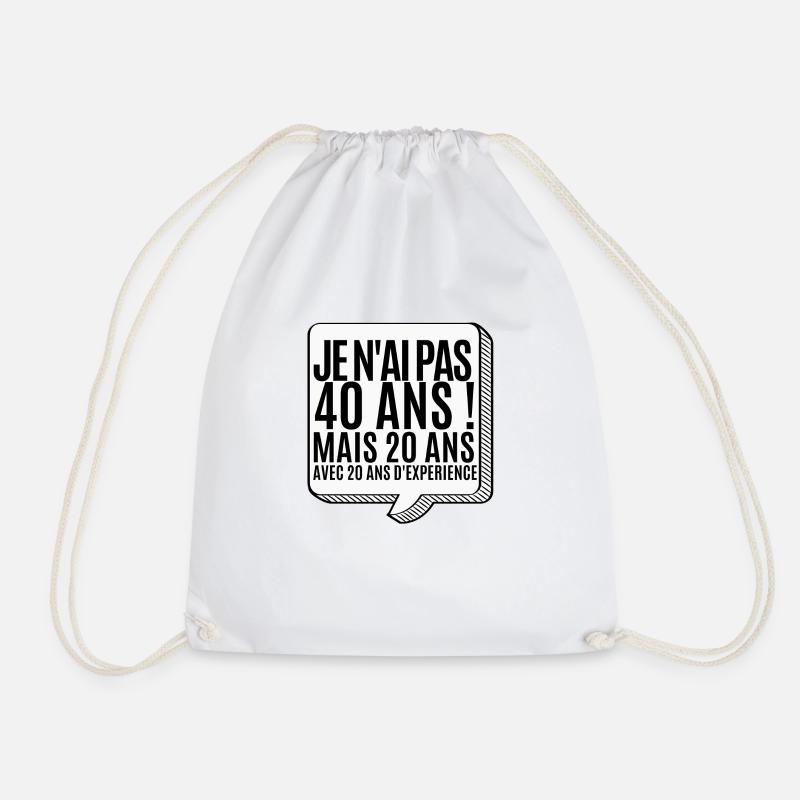 Je n ai pas 40 ans - Sac de sport léger - blanc