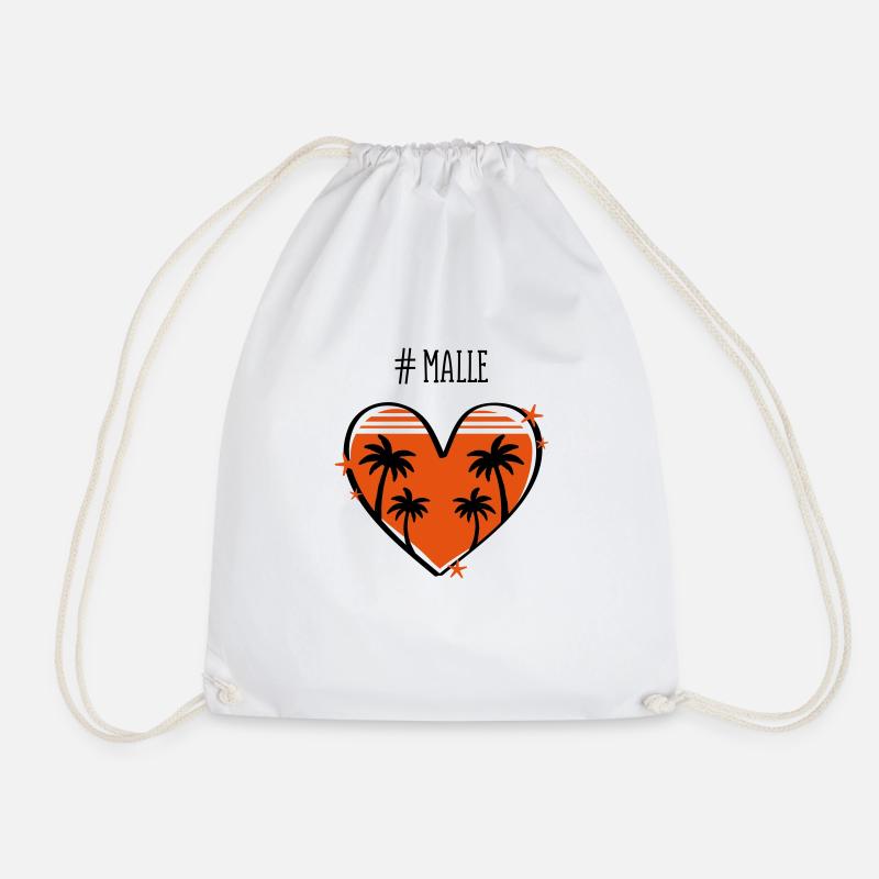 malle heart - Turnbeutel - Weiß
