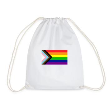 Gay pride flag - Drawstring Bag - white - Front