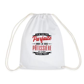 pas parfaite mais pâtissière - Sac de sport léger - blanc - Devant