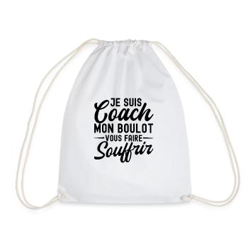 Je suis Coach mon boulot vous faire souffrir - Sac de sport léger - blanc - Devant