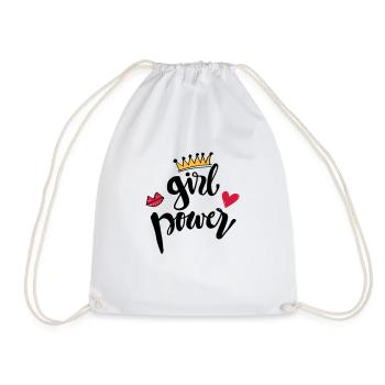 Girl Power - Drawstring Bag - white - Front
