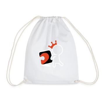 puzzle queen - Drawstring Bag - white - Front