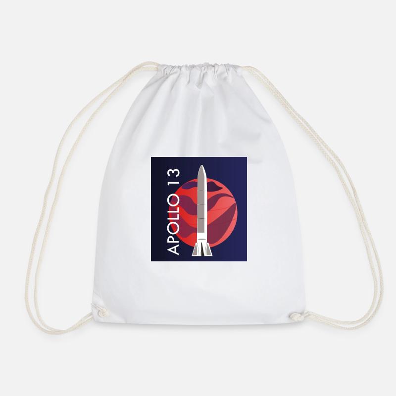 Apollo 13 - Drawstring Bag - white
