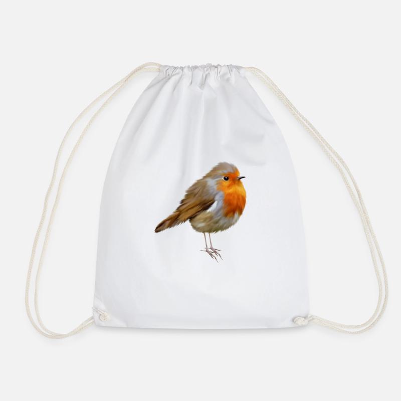 Rotkehlchen Robin - Turnbeutel - Weiß