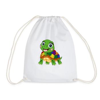 arc-en-ciel tortue lgbt tank animal lgbtqia - Sac de sport léger - blanc - Devant