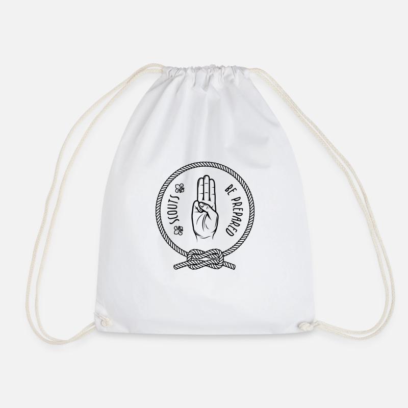 Scouts Be Prepared - Drawstring Bag - white