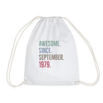 Awesome Since September 1979 - Drawstring Bag - white - Front