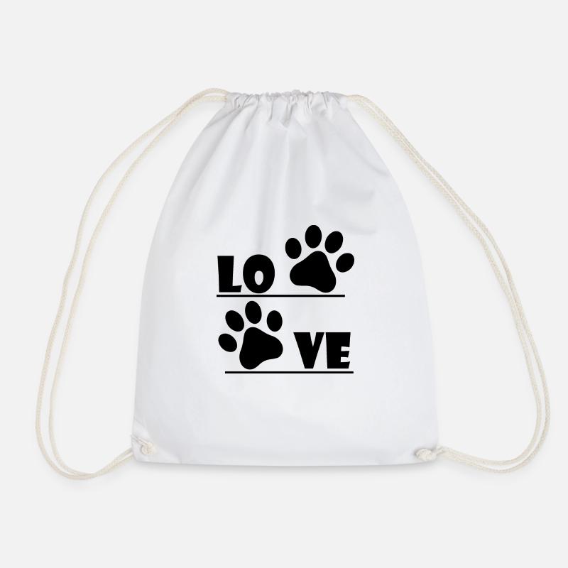 Dog dog - Drawstring Bag - white
