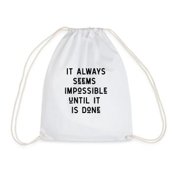 citations citation motivation inspiration impossible - Sac de sport léger - blanc - Devant